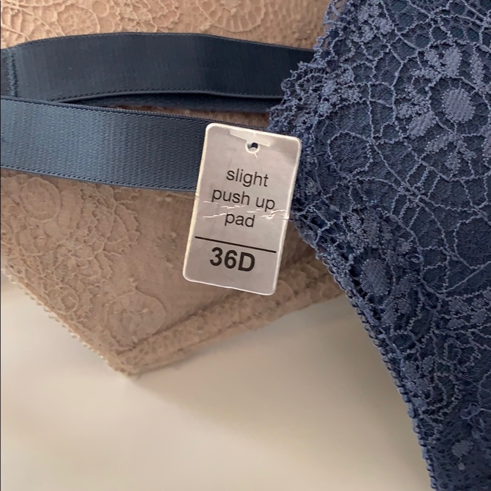 LSophie B Bra Steel Blue Nude Beige 34E(DD) - Picture 3 of 5